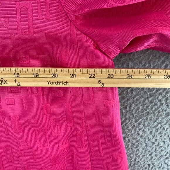 Chicos Blazer Women 3 US Extra Large Pink Tonal 3/4 Sleeve Button Office Career - Picture 8 of 10